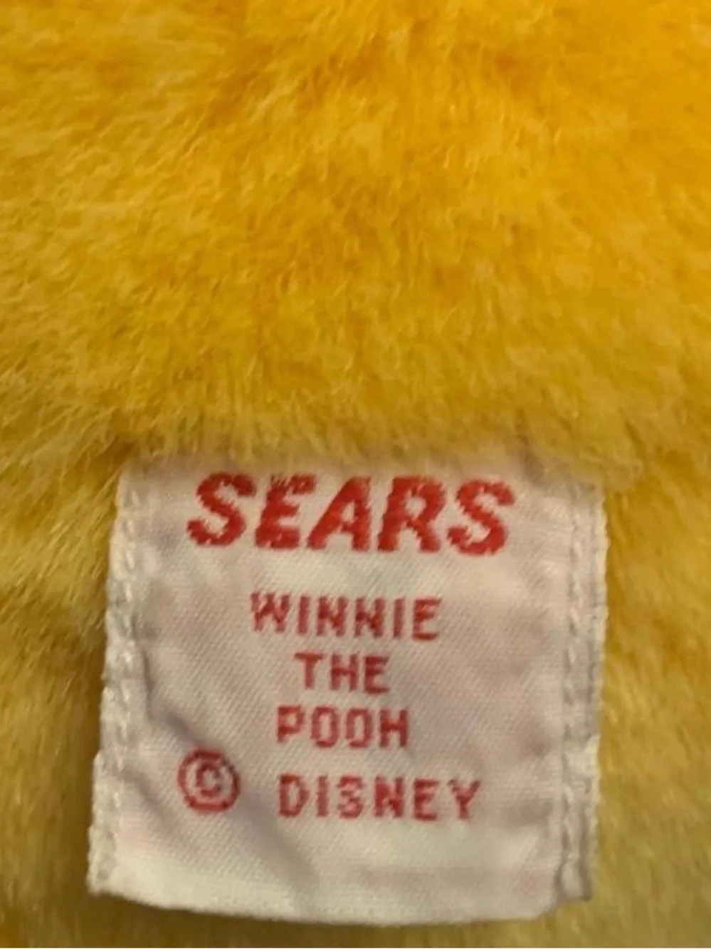 Vintage Sears Walt Disney Winnie the Pooh Plush Bear